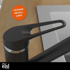 Produktbild für Küchenarmatur EISL SPEED, schwarz matt / chrom