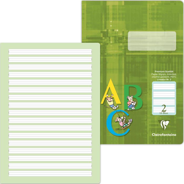 Clairefontaine Schulheft 331052C, Premium, A4, liniert mit 