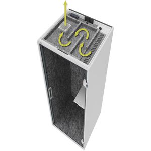 Produktbild für Telefonbox Hammerbacher SilentSpace, grau / weiß