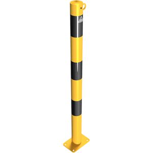 Absperrpfosten Schake 460PBG/1, 1 Öse, schwarz/gelb, Metall