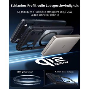 Produktbild für Handyhülle ESR Classic Hybrid HaloLock, transparent / schwarz