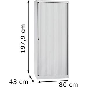 Produktbild für Rollladenschrank Bisley ET408194S, aus Metall