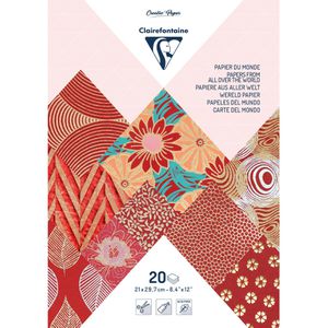 Produktbild für Motivpapier Clairefontaine 95090C, rot, A4