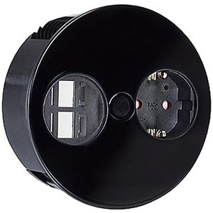Einbausteckdose Bachmann Twist, mit 0,2 m Kabel, drehbar