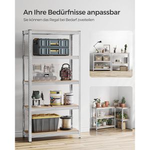 Produktbild für Schwerlastregal Songmics 5 Holzböden