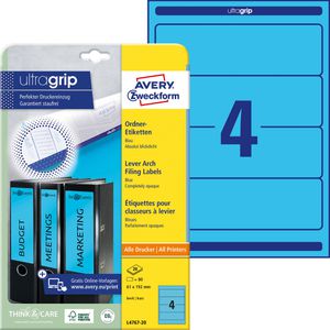 Produktbild für Rückenschilder Zweckform L4767-20, blau