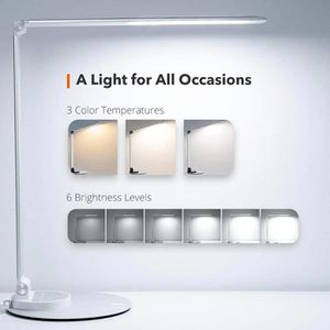 Produktbild für Schreibtischlampe TaoTronics TT-DL22, silber, LED, dimmbar