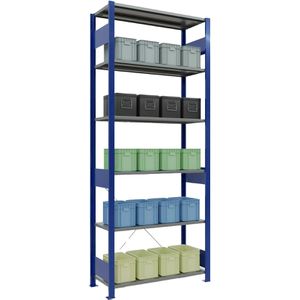 Produktbild für Schwerlastregal Schulte 12641-B, 6 Metallböden