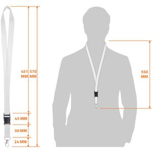 Produktbild für Schlüsselband Karteo weiß, Textil