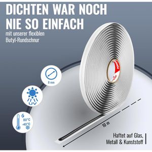 Produktbild für Dichtungsband Poppstar 1010259 Butylrundschnur
