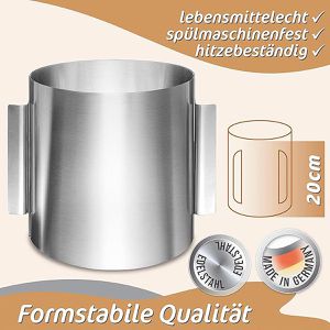 Produktbild für Tortenring 4smile Premium, backofenfest, aus Edelstahl