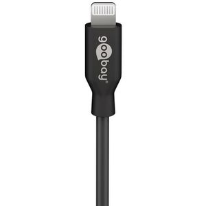 Produktbild für Ladekabel Goobay 39445, schwarz, 1m