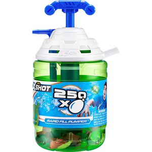 X-Shot Wasserbomben 11846 Wasserbombenpumpe, mit Füllflasche, 250 Stück