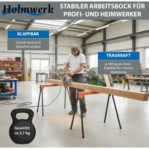 Produktbild für Arbeitsbock Holmwerk 28488, bis 1000kg