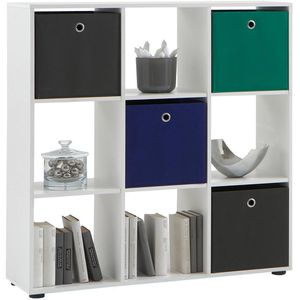 Bücherregal FMD-Möbel Mega 5, 248-005, weiß