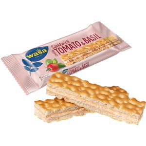 Produktbild für Knäckebrot Wasa Sandwich Weizen, Cheese, Tomato &amp; Basil