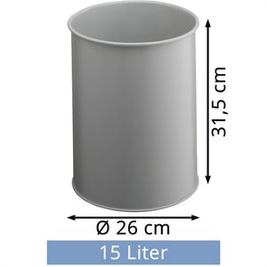 Produktbild für Papierkorb Durable 330110, lichtgrau