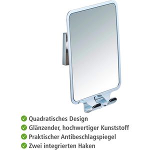 Produktbild für Kosmetikspiegel Wenko Quadro Antibeschlag 22693100, verchromt