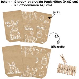 Produktbild für Geschenktüte Papierdrachen 060-021-004 Ostermotiv weiß