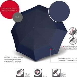 Produktbild für Regenschirm Knirps T.400 XL Duomatic, navy, sturmfest
