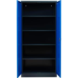 Werkzeugschrank G-Office FLC.19/N, Metall, anthrazit / blau