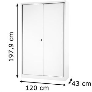 Produktbild für Schiebetürenschrank Bisley Eco SD12194S696, abschließbar