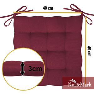 Produktbild für Stuhlkissen NatureMark bordeauxrot, für Außen