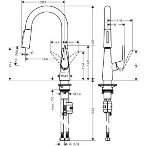 Produktbild für Küchenarmatur hansgrohe Talis S 160, 72815000, chrom