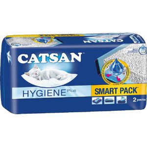Produktbild für Katzenstreu Catsan Smart Pack, aus Quarzsand und Kalk