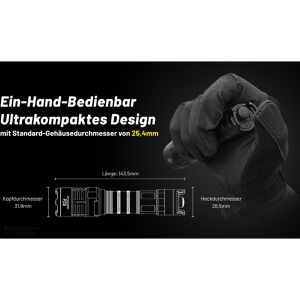 Produktbild für Taschenlampe Nitecore P23i, LED, aufladbar