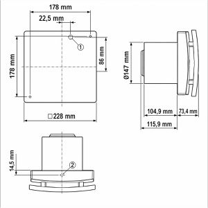 Produktbild für Badlüfter Maico ECA 150 ipro H 0084.0089, Ø 150 mm