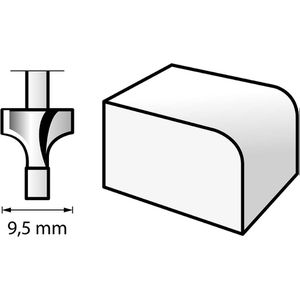 Produktbild für Fräser Dremel 615 HSS Abrundfräser, 3,2mm