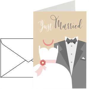 Produktbild für Hochzeitskarte itenga 33104886, Just Married XL