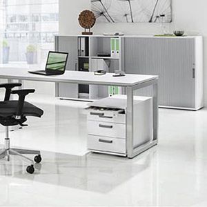 Produktbild für Rollcontainer Hammerbacher R-Serie, Holz, weiß