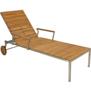 Produktbild für Sonnenliege Garden-Pleasure DENVER, aus Edelstahl/ Holz
