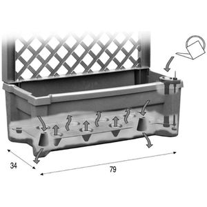 Produktbild für Pflanzkasten KHW Calypso 37301 weiß