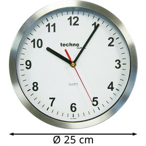 Produktbild für Wanduhr Technoline WT 7650, Metall, analog, Quarzuhr