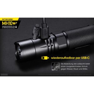 Produktbild für Taschenlampe Nitecore MH10 V2 Hybrid LED aufladbar