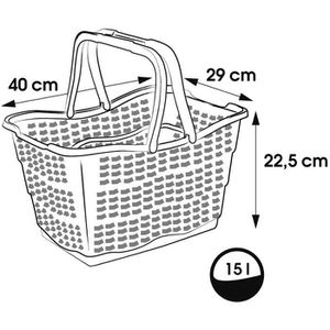 Produktbild für Einkaufskorb Keeeper Alma Nordic Grey, grau