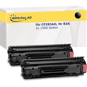 Toner Böttcher-AG für HP 83A, CF283AD Doppelpack