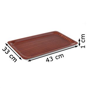 Produktbild für Serviertablett Hendi Woodform 507469 eckig 43x33cm