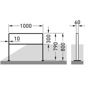 Produktbild für Fahrradständer WSM 9621, Bodenmontage