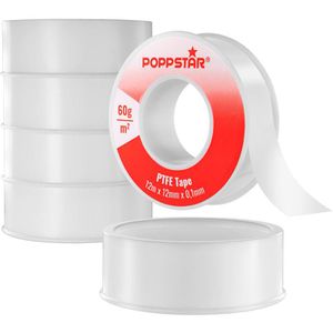 Dichtungsband Poppstar 1010228 PTFE, 5 Stück