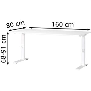 Produktbild für Schreibtisch Germania Mailand, 7911-84, weiß / weiß