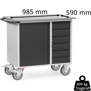 Produktbild für Werkstattwagen Fetra 2450-7016, Tragkraft 400 kg
