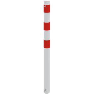 Produktbild für Absperrpfosten Schake 489B, rot/weiß, aus Metall