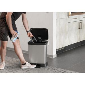 Produktbild für Mülleimer Curver Deco Bin Metallics, silber