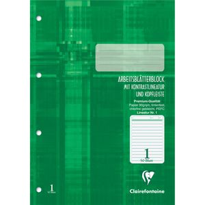 Produktbild für Arbeitsblock Clairefontaine 82601C, A4, liniert
