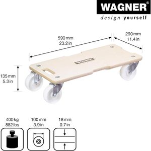 Produktbild für Möbelroller Wagner-System MM1326, Kunststoffrollen