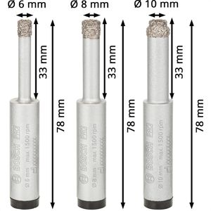 Produktbild für Diamantbohrer Bosch PRO Ceramic dry Bohrer-Set